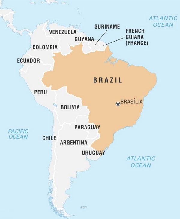 brésil carte amérique du sud